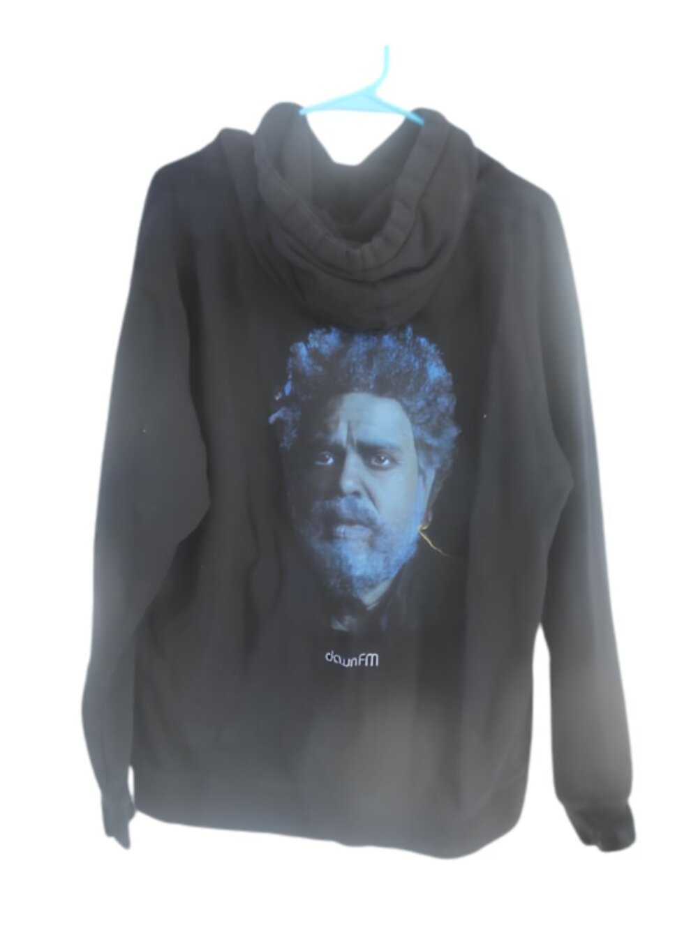 The Weekend Merch DownFM Men's Blue and Black Sweatshirt - Hoodie Top